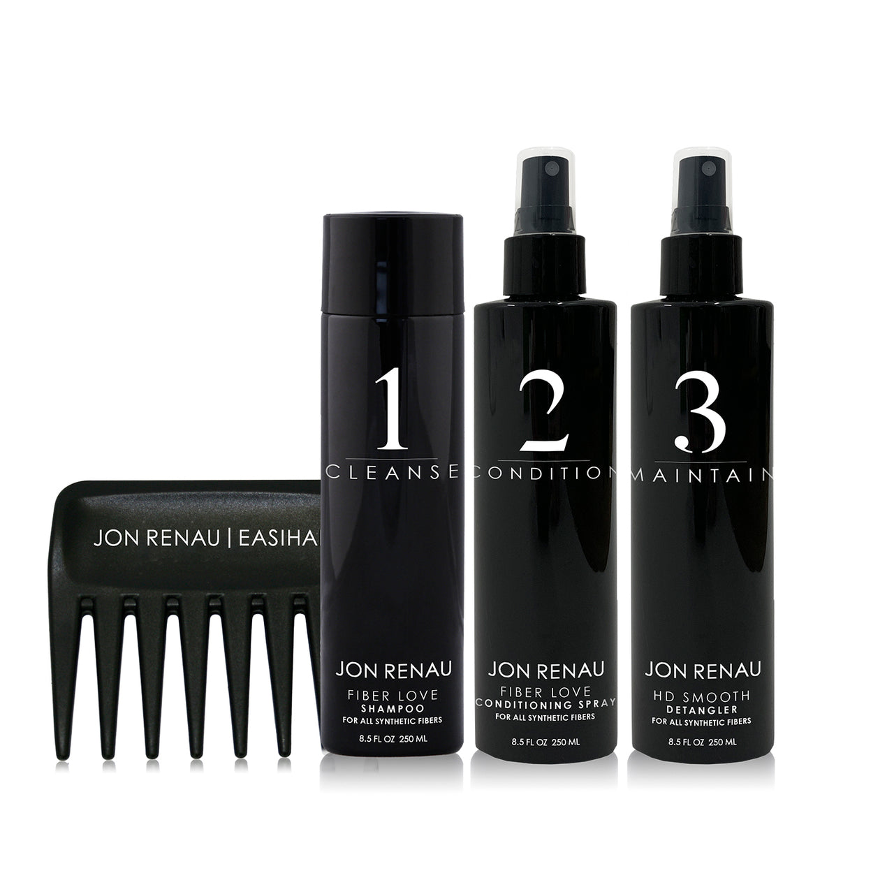 Jon Renau Synthetic Fiber Care System – 4pc kit